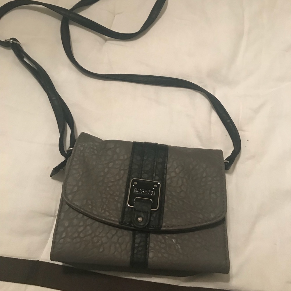 Grey and black crossbody
